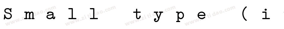 Small type (italic)字体转换